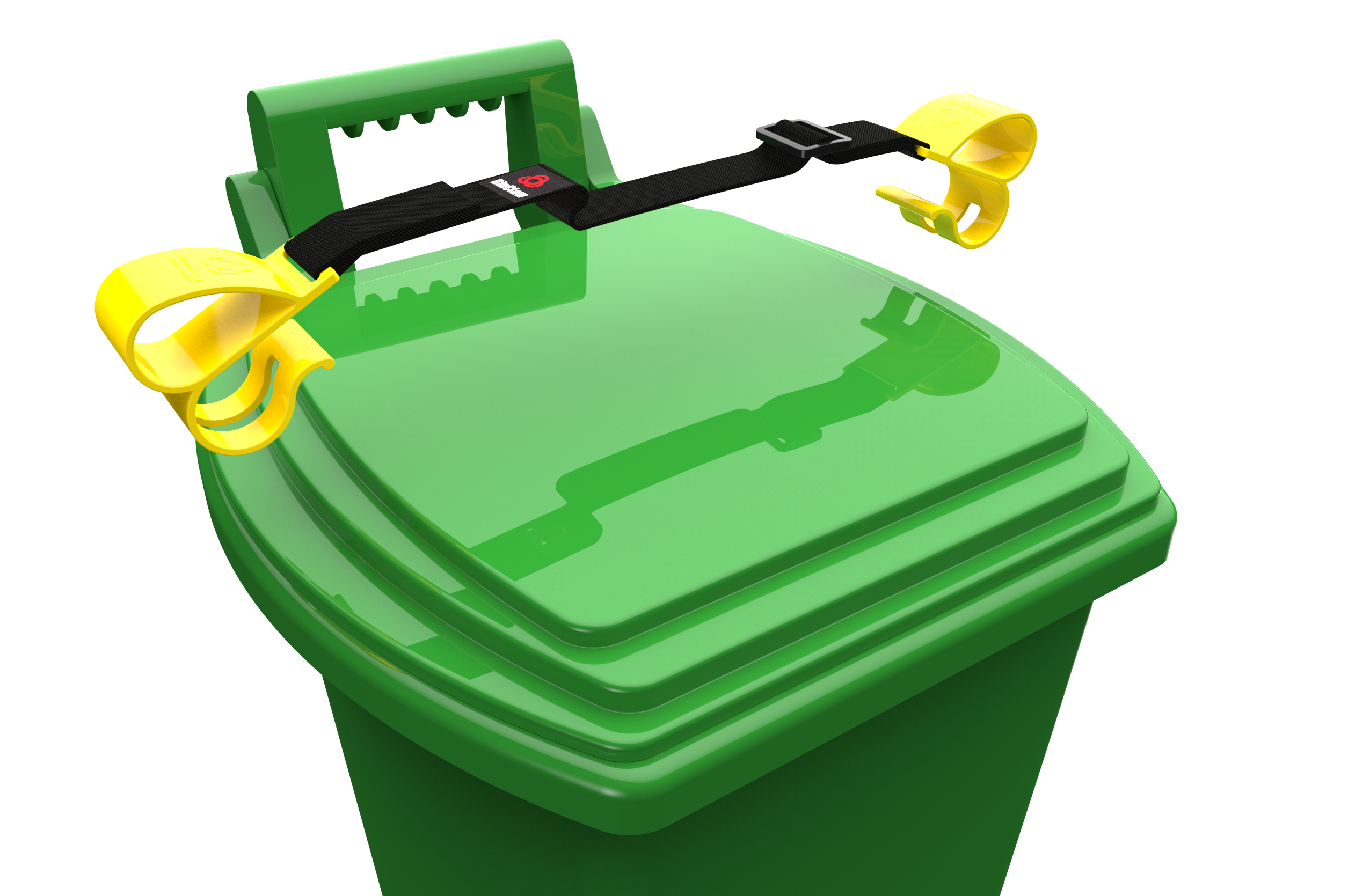 SideArm Nano: Animal Proof Garbage Can Lock. For Smaller Bins