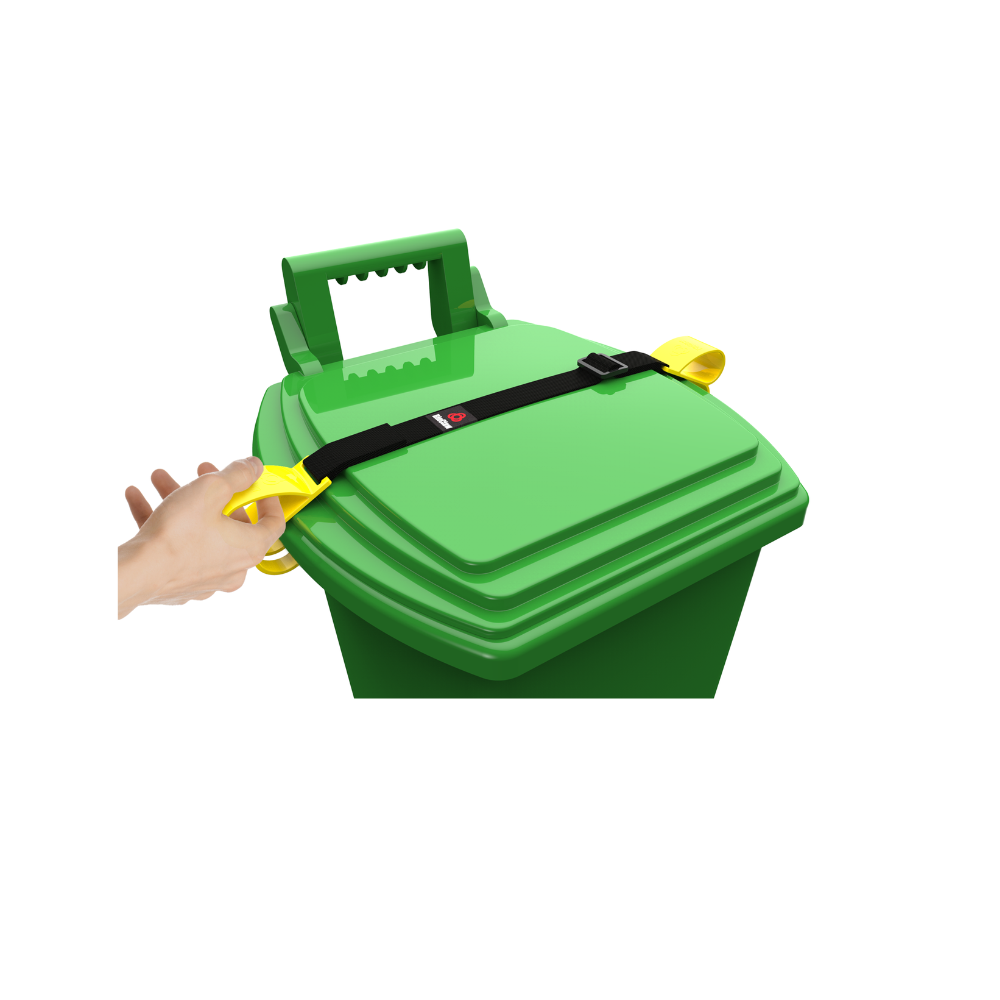 SideArm Nano: Animal Proof Garbage Can Lock. For Smaller Bins