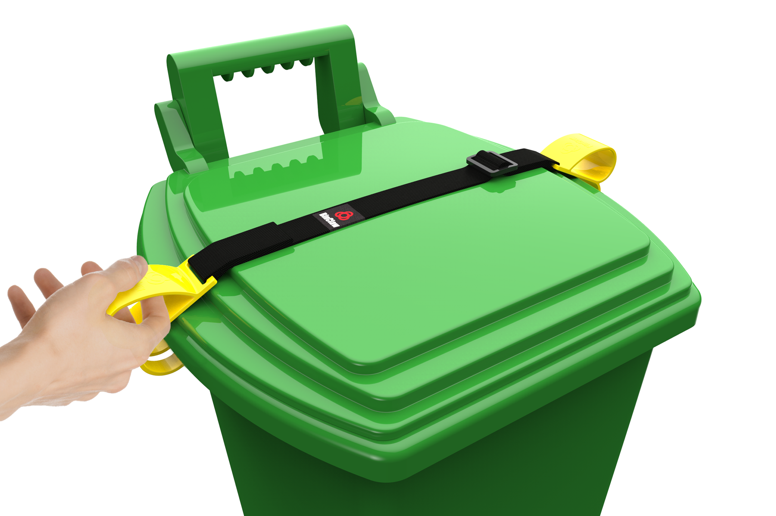 SideArm Nano: Animal Proof Garbage Can Lock. For Smaller Bins