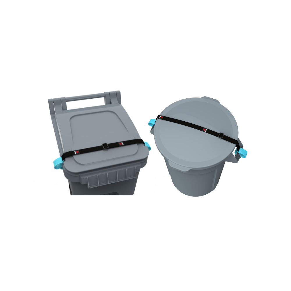 SideArm: Trash Can Lock for Raccoons and Other Animals. MAXIMUM  Trash Bin SECURITY