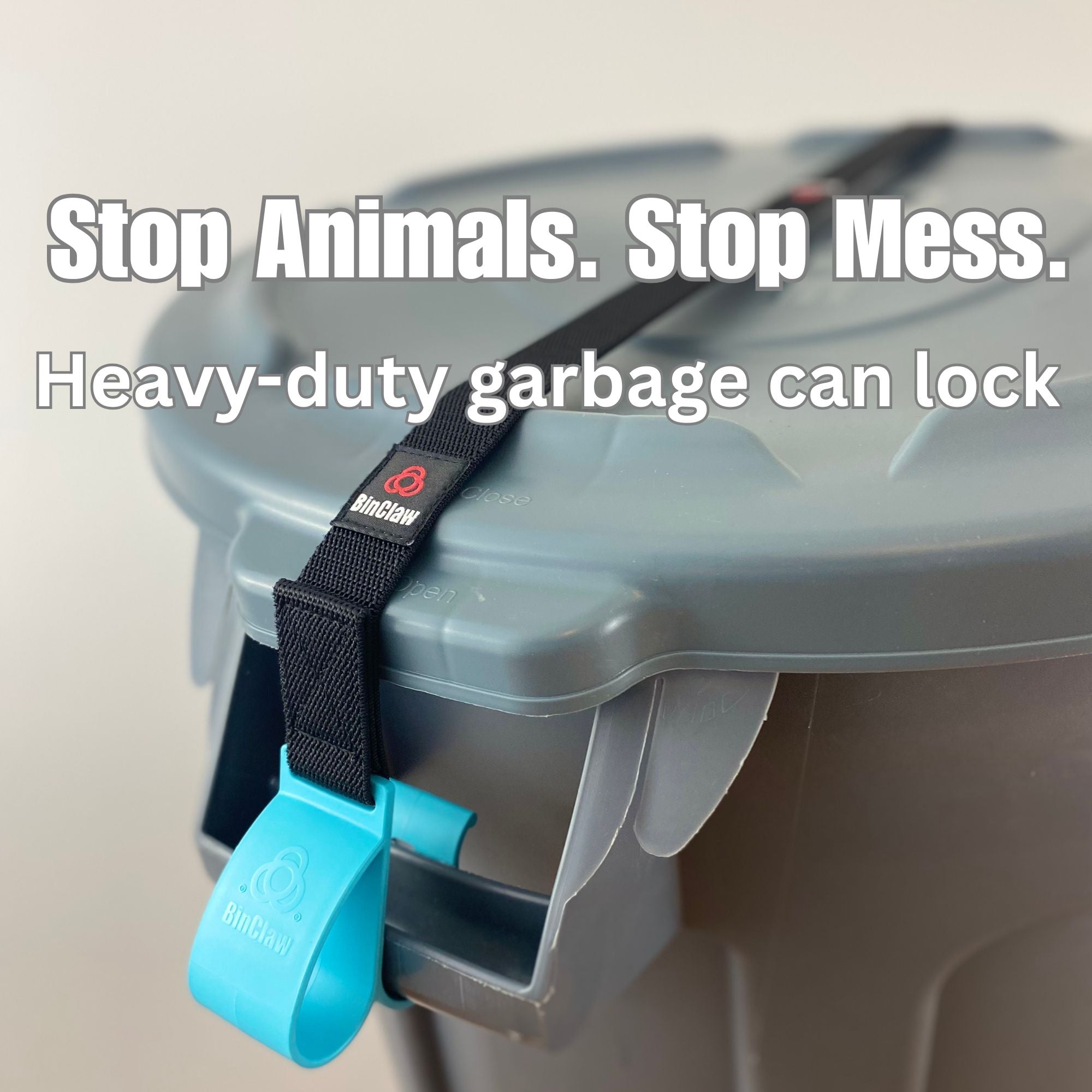 SideArm – Trash Can Lock for Round Bins (Side Handle Garbage Cans, No Hinges)