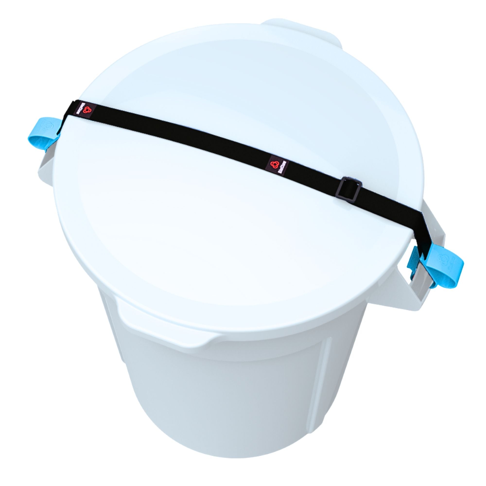 SideArm – Trash Can Lock for Round Bins (Side Handle Garbage Cans, No Hinges)