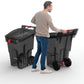 Convenient stowing for garbage bin pick up day 