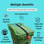 BinClaw® – One-Handed Trash Can Lock (No Tools, Animal-Proof for Wheelie Bins) 3